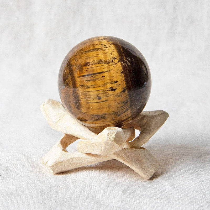 Tiger Eye Sphere with Tripod by Tiny Rituals - A Girl's Gotta Spa!