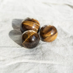 Tiger Eye Sphere with Tripod by Tiny Rituals - A Girl's Gotta Spa!