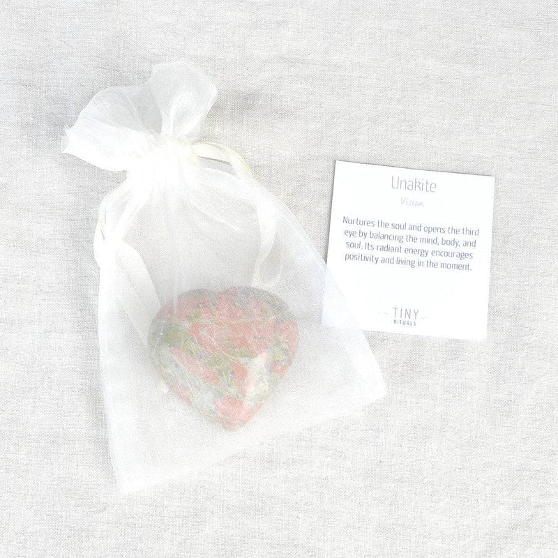 Unakite Heart by Tiny Rituals - A Girl's Gotta Spa!