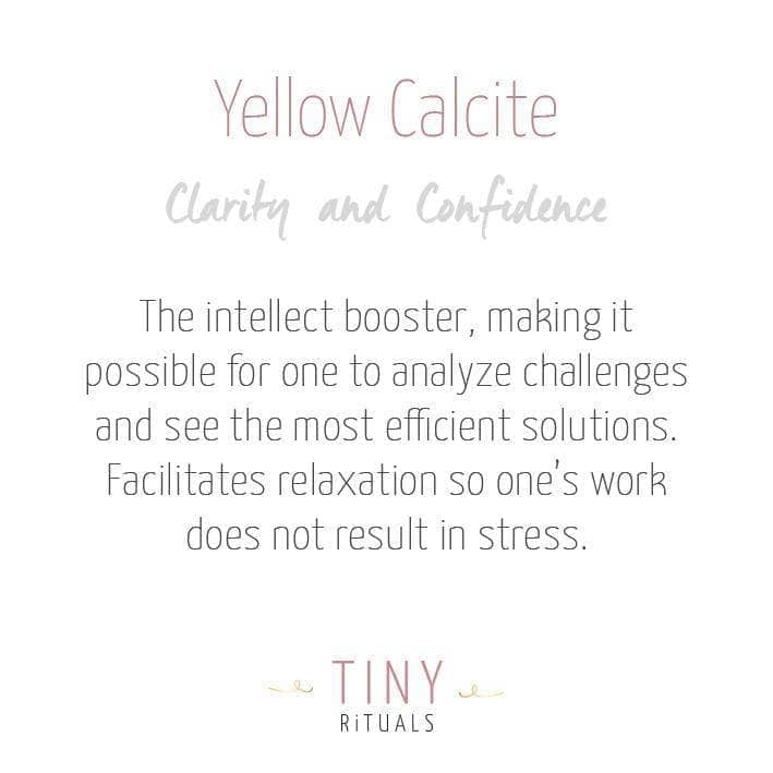 Yellow Calcite Worry Stone by Tiny Rituals - A Girl's Gotta Spa!