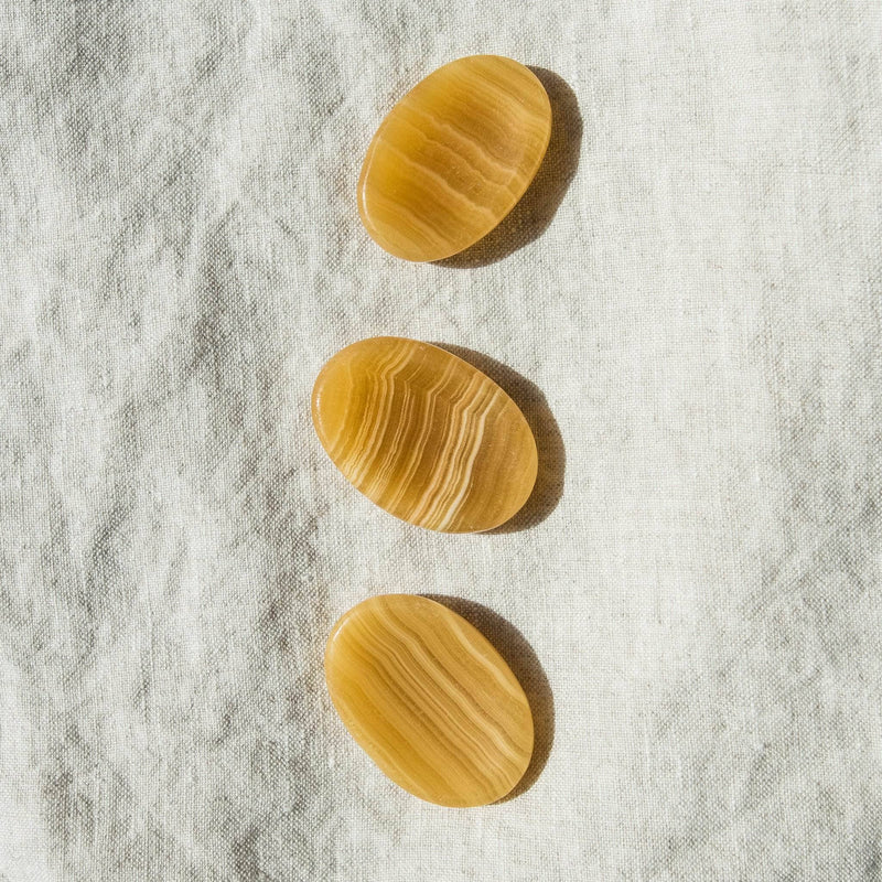 Yellow Calcite Worry Stone by Tiny Rituals - A Girl's Gotta Spa!