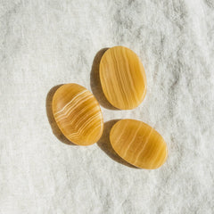 Yellow Calcite Worry Stone by Tiny Rituals - A Girl's Gotta Spa!