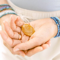 Yellow Calcite Worry Stone by Tiny Rituals - A Girl's Gotta Spa!