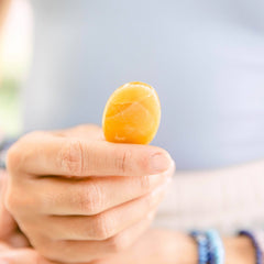 Yellow Calcite Worry Stone by Tiny Rituals - A Girl's Gotta Spa!