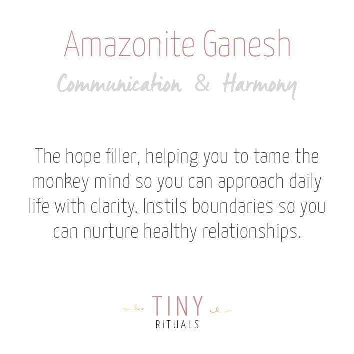 Amazonite Ganesh by Tiny Rituals - A Girl's Gotta Spa!
