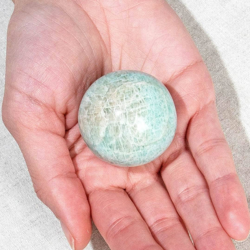 Amazonite Sphere with Tripod by Tiny Rituals - A Girl's Gotta Spa!