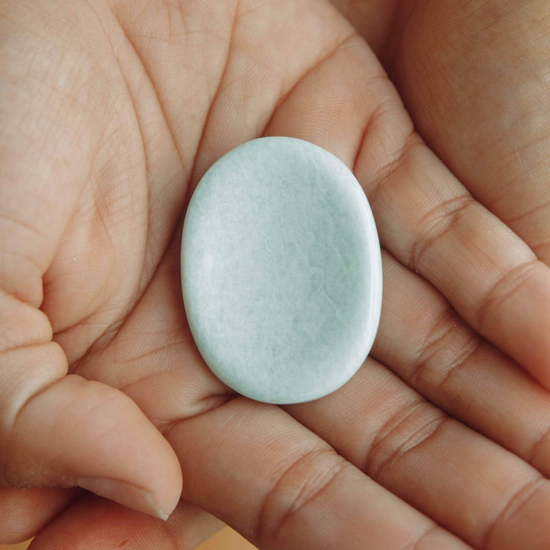 Amazonite Worry Stone by Tiny Rituals - A Girl's Gotta Spa!