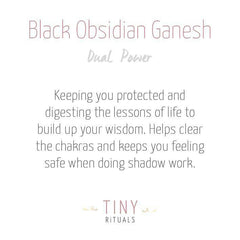 Black Obsidian Ganesh by Tiny Rituals - A Girl's Gotta Spa!