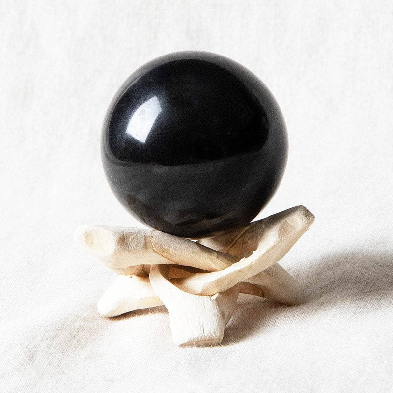 Black Obsidian Sphere with Tripod by Tiny Rituals - A Girl's Gotta Spa!