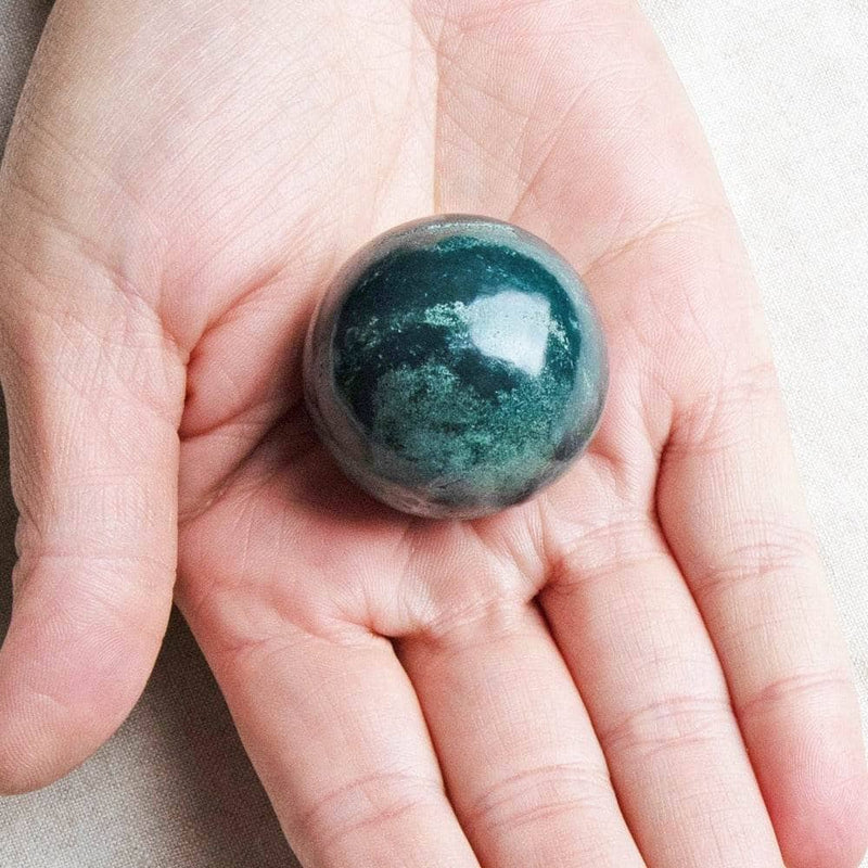 Bloodstone Sphere with Tripod by Tiny Rituals - A Girl's Gotta Spa!