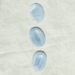 Blue Lace Agate Worry Stone by Tiny Rituals - A Girl's Gotta Spa!