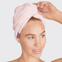 Blush Microfiber Hair Towel by KITSCH - A Girl's Gotta Spa!