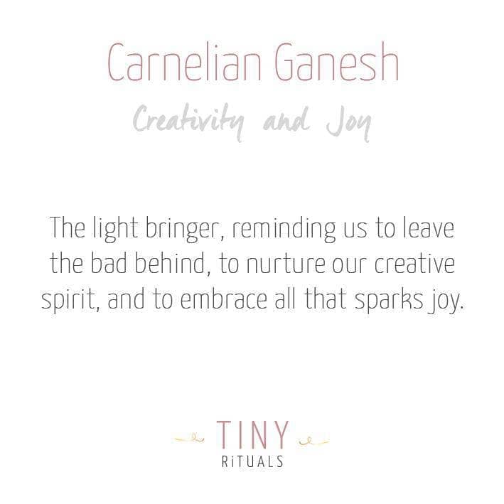 Carnelian Ganesh by Tiny Rituals - A Girl's Gotta Spa!