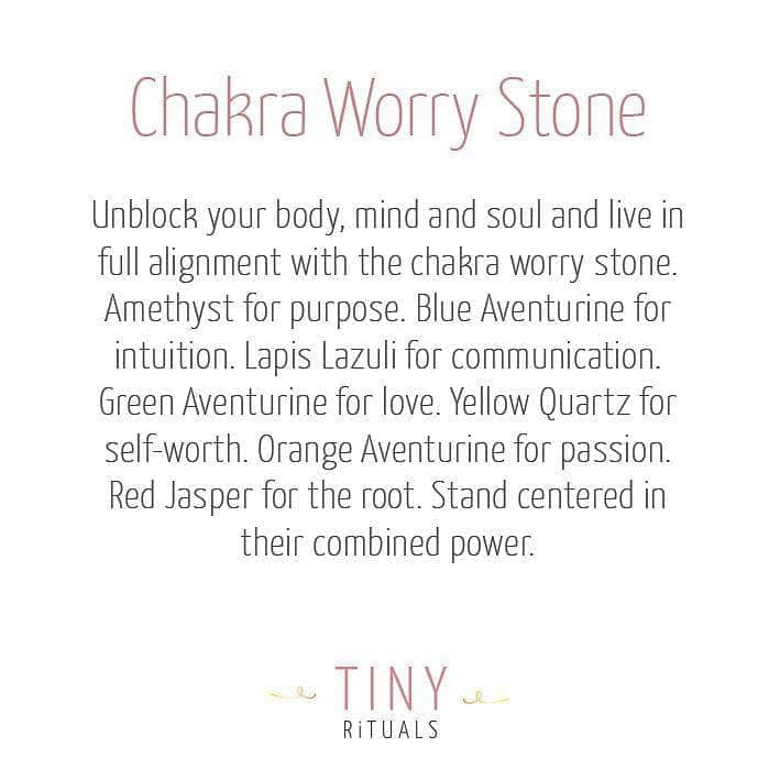 Chakra Worry Stone by Tiny Rituals - A Girl's Gotta Spa!