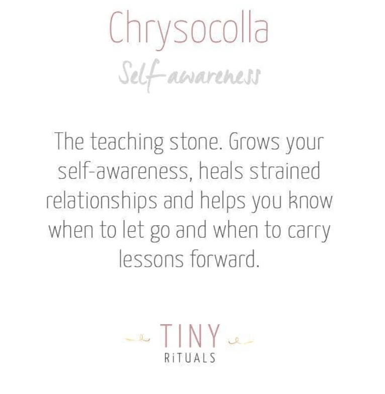 Chrysocolla Worry Stone by Tiny Rituals - A Girl's Gotta Spa!