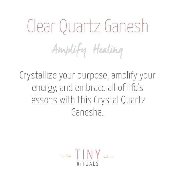 Clear Quartz Ganesh by Tiny Rituals - A Girl's Gotta Spa!