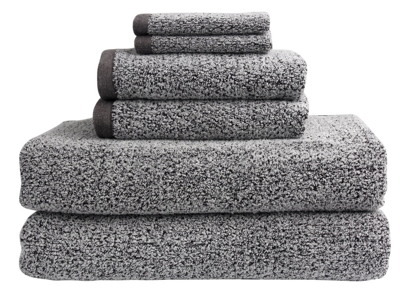 Diamond Jacquard Towels, 6 Piece Bath Sheet Towel Set, Grey Recycled by Everplush - A Girl's Gotta Spa!