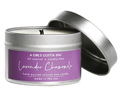 Lavender Chamomile Natural Wax Candle - A Girl's Gotta Spa!