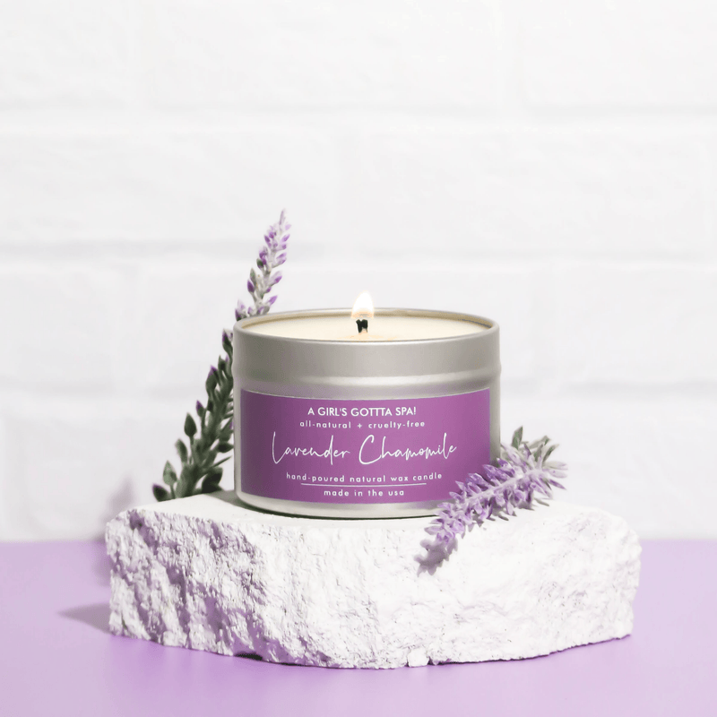 Lavender Chamomile Natural Wax Candle - A Girl's Gotta Spa!
