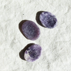 Lepidolite Worry Stone by Tiny Rituals - A Girl's Gotta Spa!