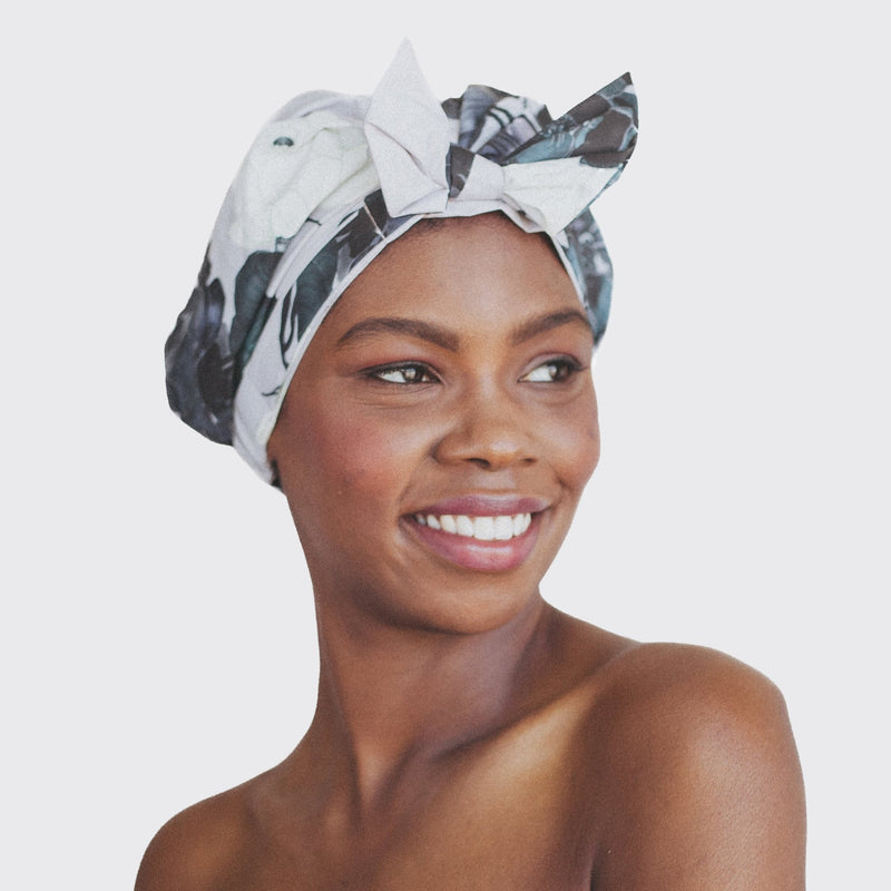 Luxury Shower Cap - Floral by KITSCH - A Girl's Gotta Spa!