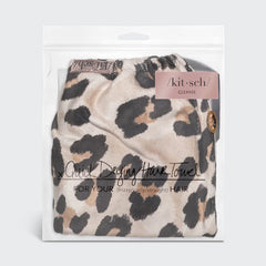 Microfiber Hair Towel in Leopard by KITSCH - A Girl's Gotta Spa!