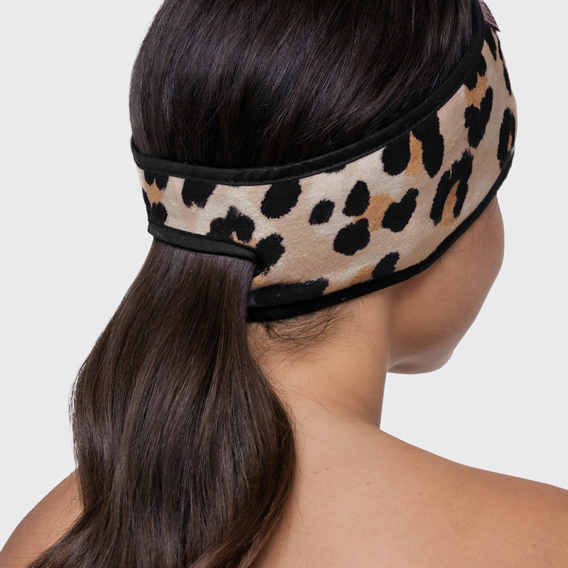 Microfiber Spa Headband - Leopard by KITSCH - A Girl's Gotta Spa!
