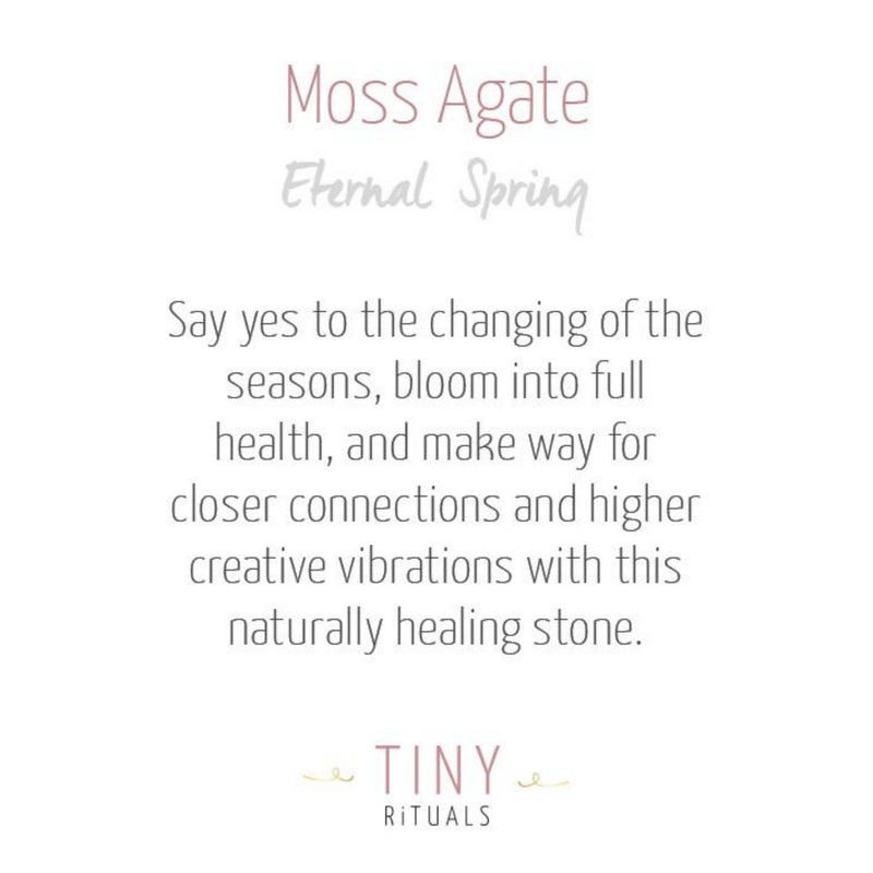 Moss Agate Worry Stone by Tiny Rituals - A Girl's Gotta Spa!