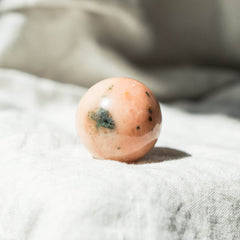 Orange Calcite Sphere with Tripod by Tiny Rituals - A Girl's Gotta Spa!