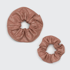 Plain Patent Scrunchie 2pc Set - Blush by KITSCH - A Girl's Gotta Spa!