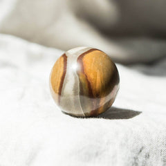 Polychrome (Desert Magic) Jasper Sphere with Tripod by Tiny Rituals - A Girl's Gotta Spa!