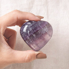 Purple Rainbow Fluorite Heart by Tiny Rituals - A Girl's Gotta Spa!