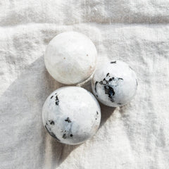 Rainbow Moonstone Sphere with Tripod by Tiny Rituals - A Girl's Gotta Spa!