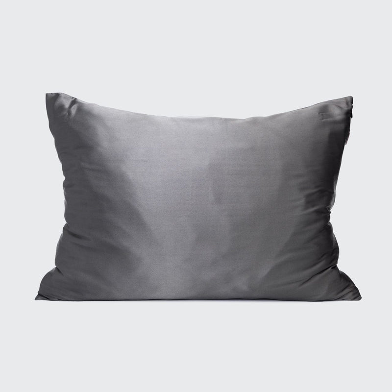 Satin Pillowcase - Charcoal Grey by KITSCH - A Girl's Gotta Spa!