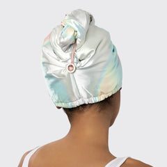 Satin-Wrapped Hair Towel - Aura by KITSCH - A Girl's Gotta Spa!