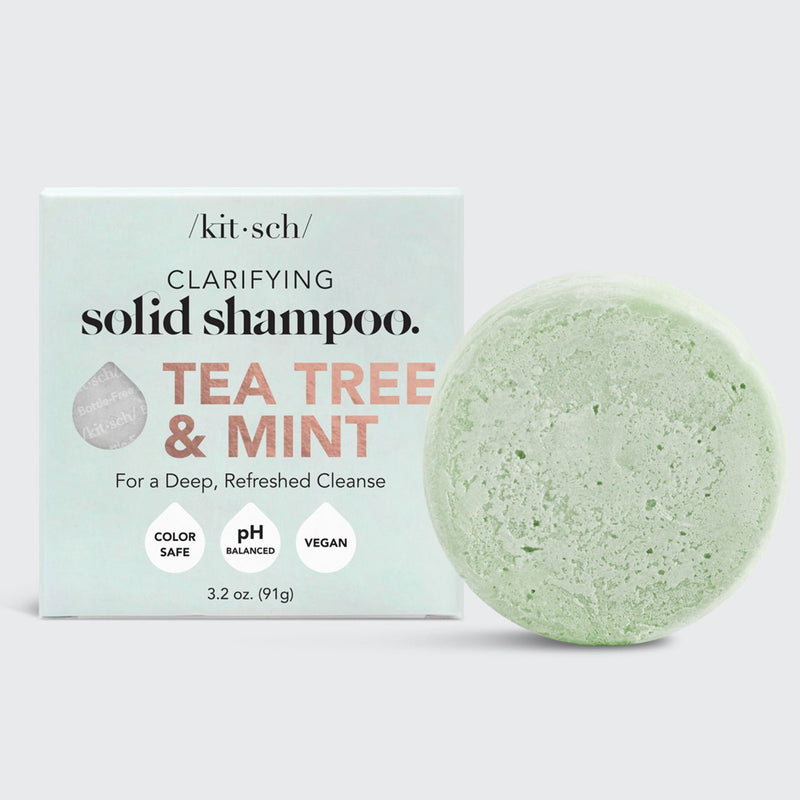 Tea Tree + Mint Clarifying Shampoo Bar by KITSCH - A Girl's Gotta Spa!