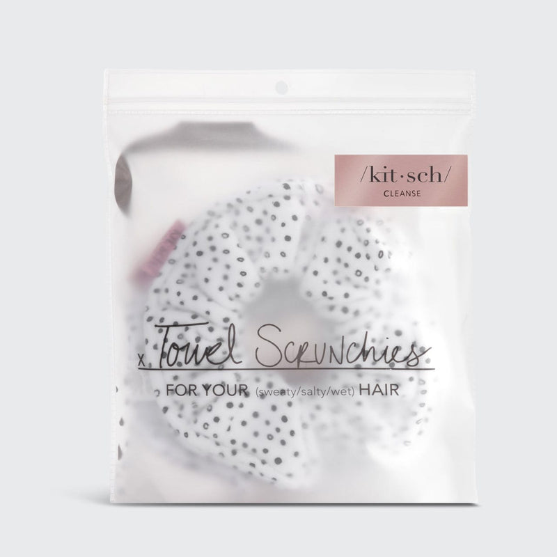 Towel Scrunchie 2 Pack - Micro Dot by KITSCH - A Girl's Gotta Spa!
